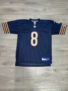 Vintage Rex Grossman #8 Chicago Bears Reebok NFL Jersey Blue‎ Size L G003